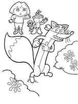 coloriage dora et babouche apres chippeur